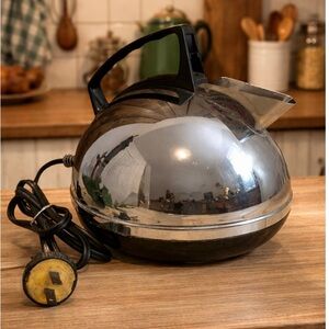 FUNKY Retro Stainless Steel Electric Tea Kettle-Working Condition-1970s